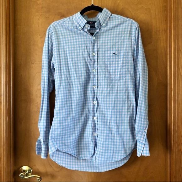 Vineyard Vines Men's Classic Fit Gingham Button-Down Shirt - Cotton Blend Tucker Shirt - View #12